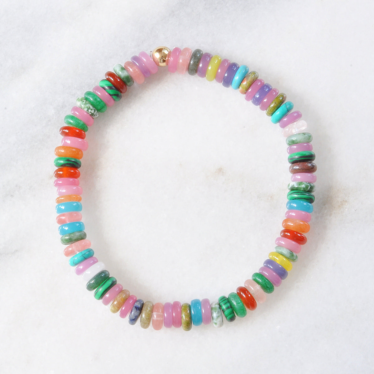 Candy Bead Gemstone Stretch Bracelet | Handmade at Libby & Smee