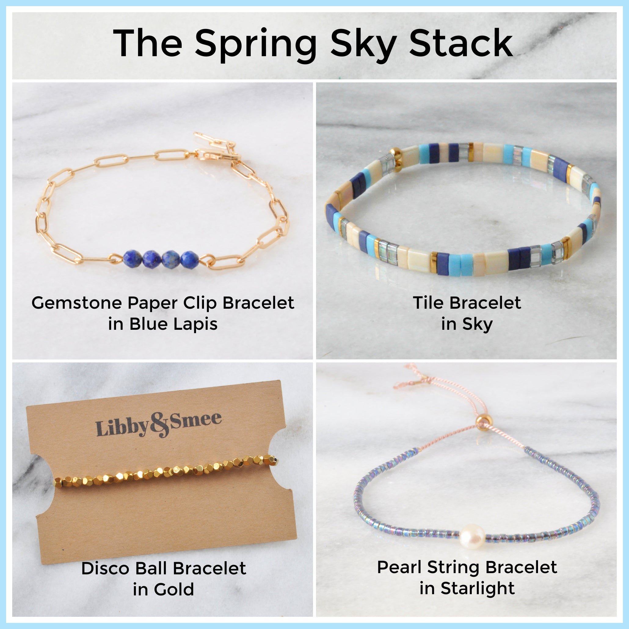The Spring Sky Bracelet Stack