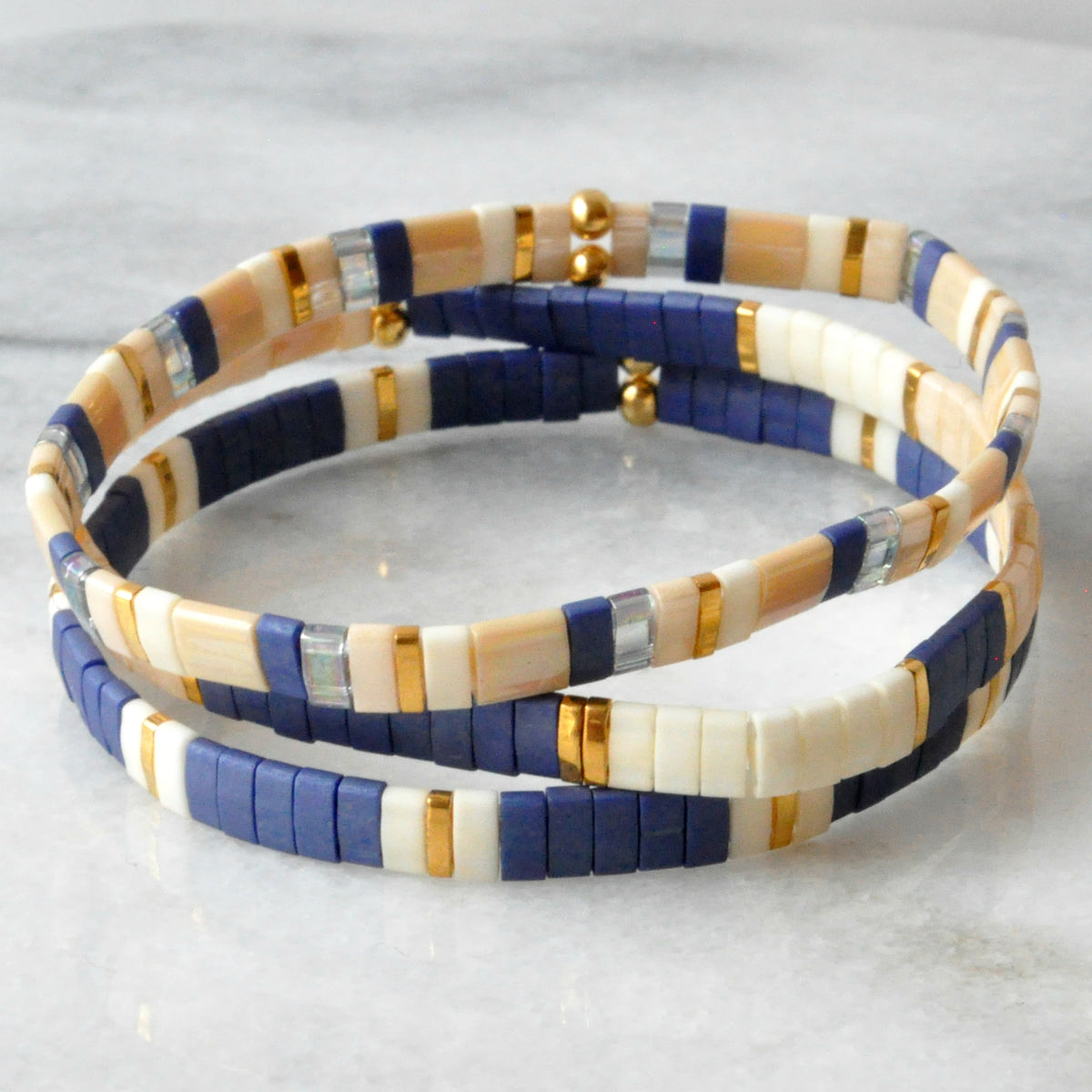 Tile Bracelet Curated Set — NAVY SET | Libby & Smee
