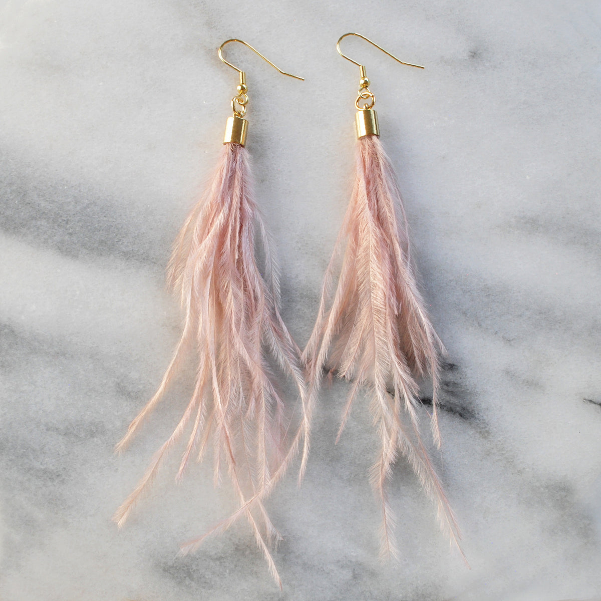 Pink Feather Earrings Flamingo Feather Earrings – Sugar & Vice main image 3