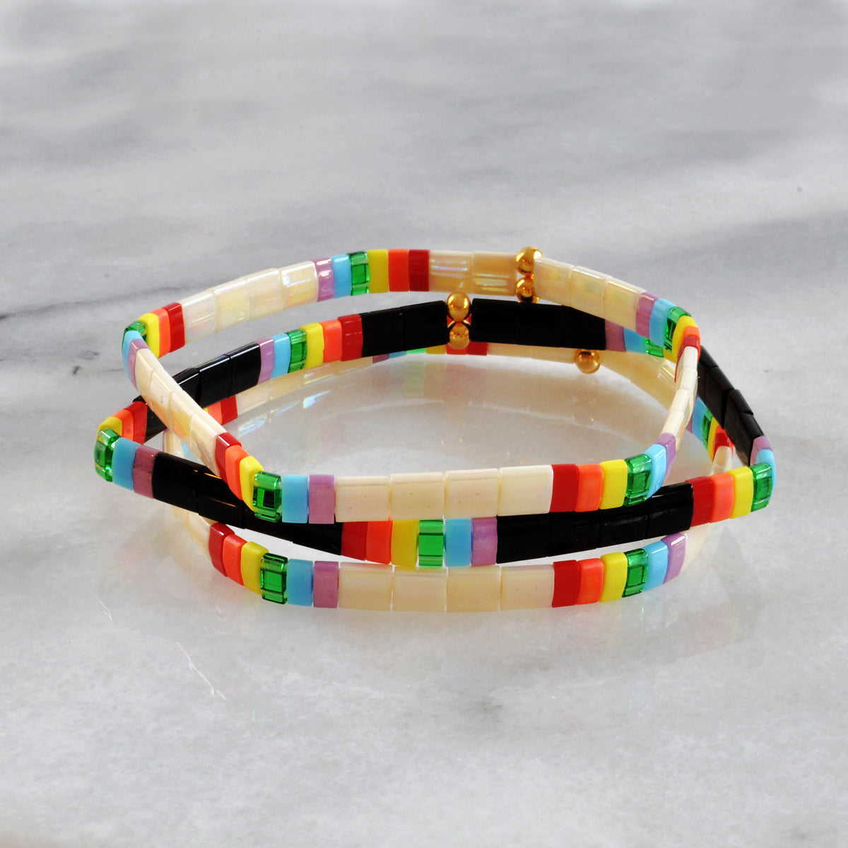 Tile Bracelet Curated Set — RAINBOW SET | Handmade by Libby & Smee