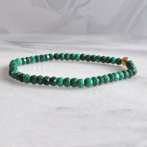 Malachite Gemstone Stretch Bracelet