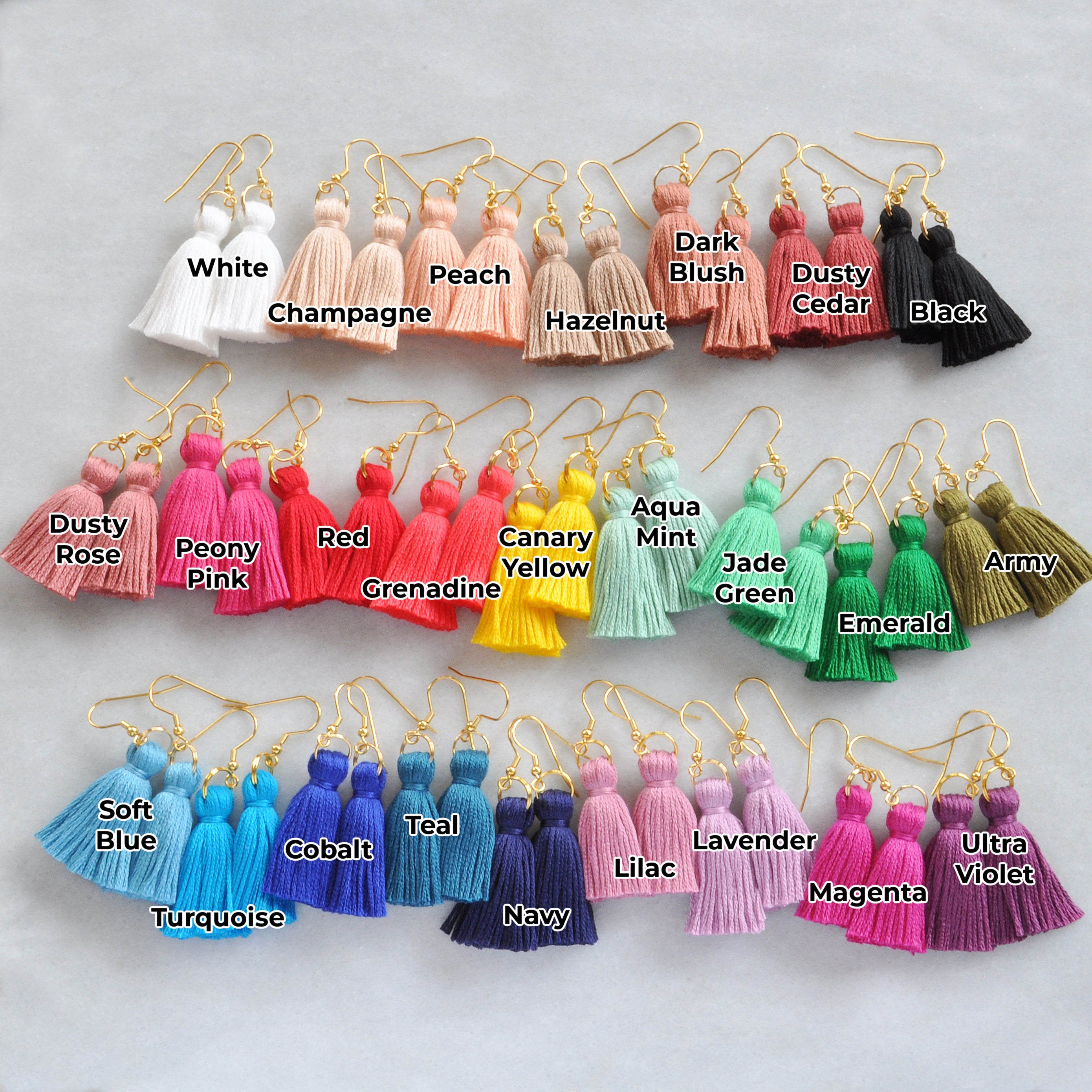 Classic Tassel Earrings in 25 Colors