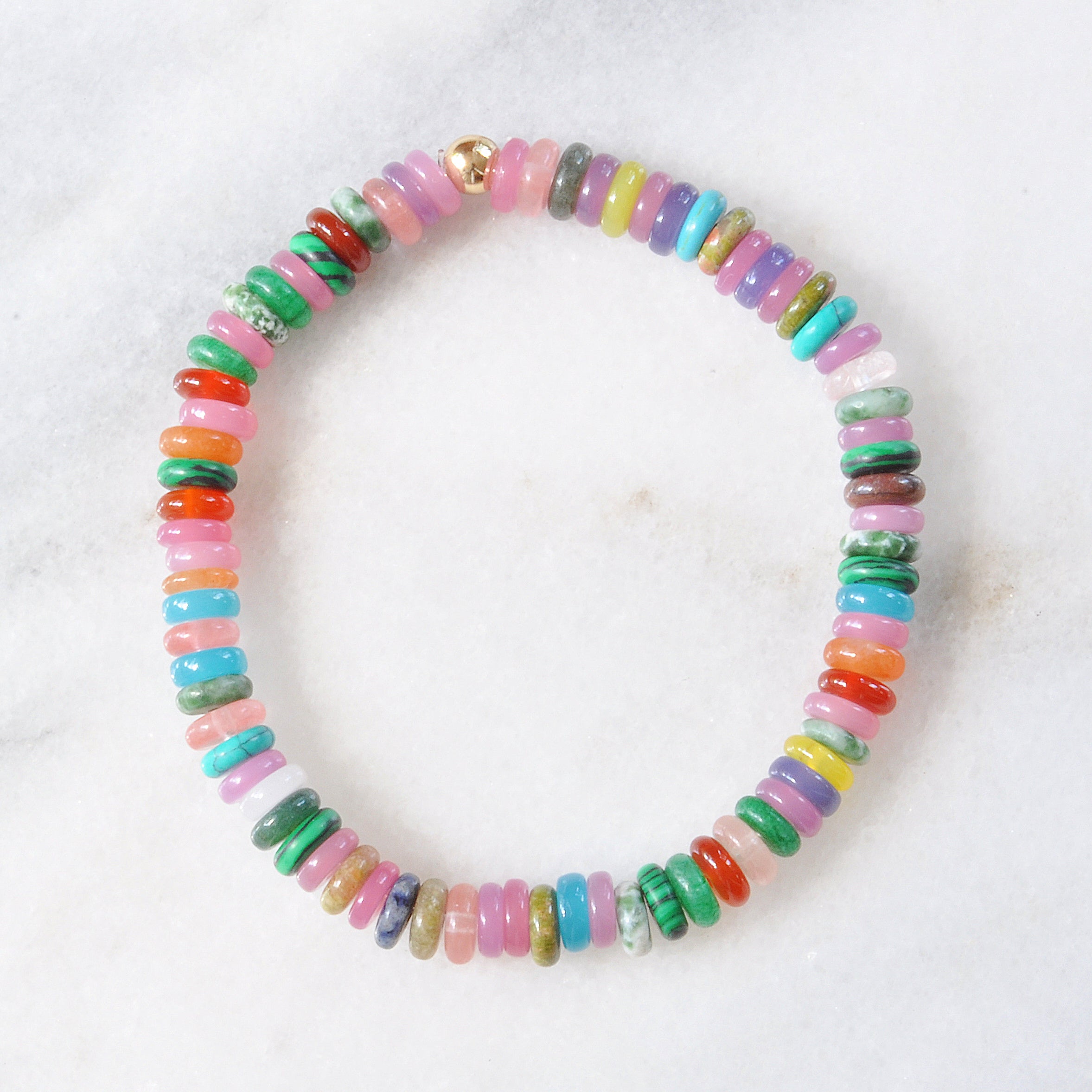 Candy Bracelet Rainbow Mixed Stones