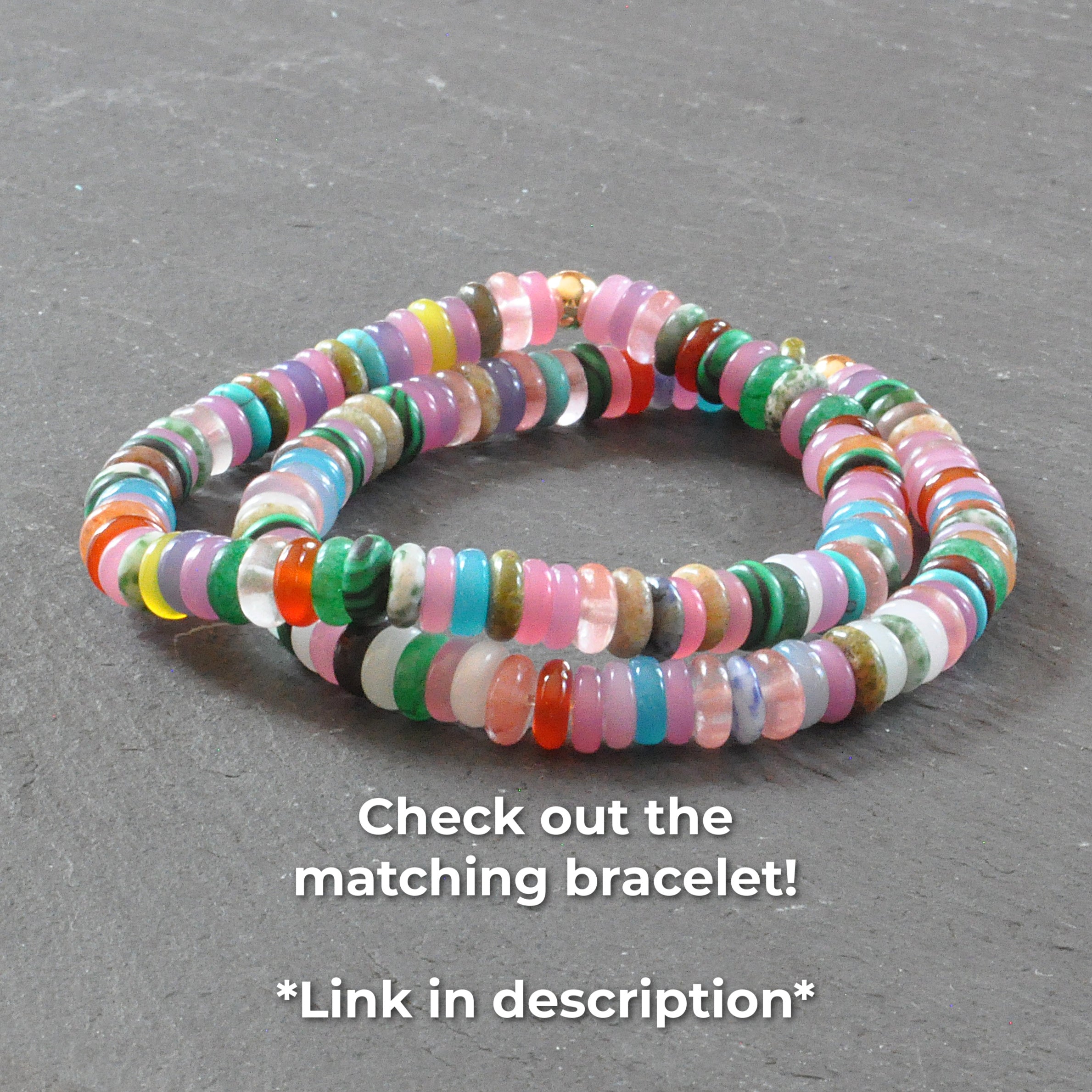 Candy Bead Gemstone Necklace