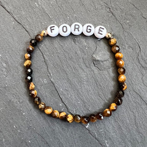 Custom Gemstone Stretch Bracelets with a Name or Word