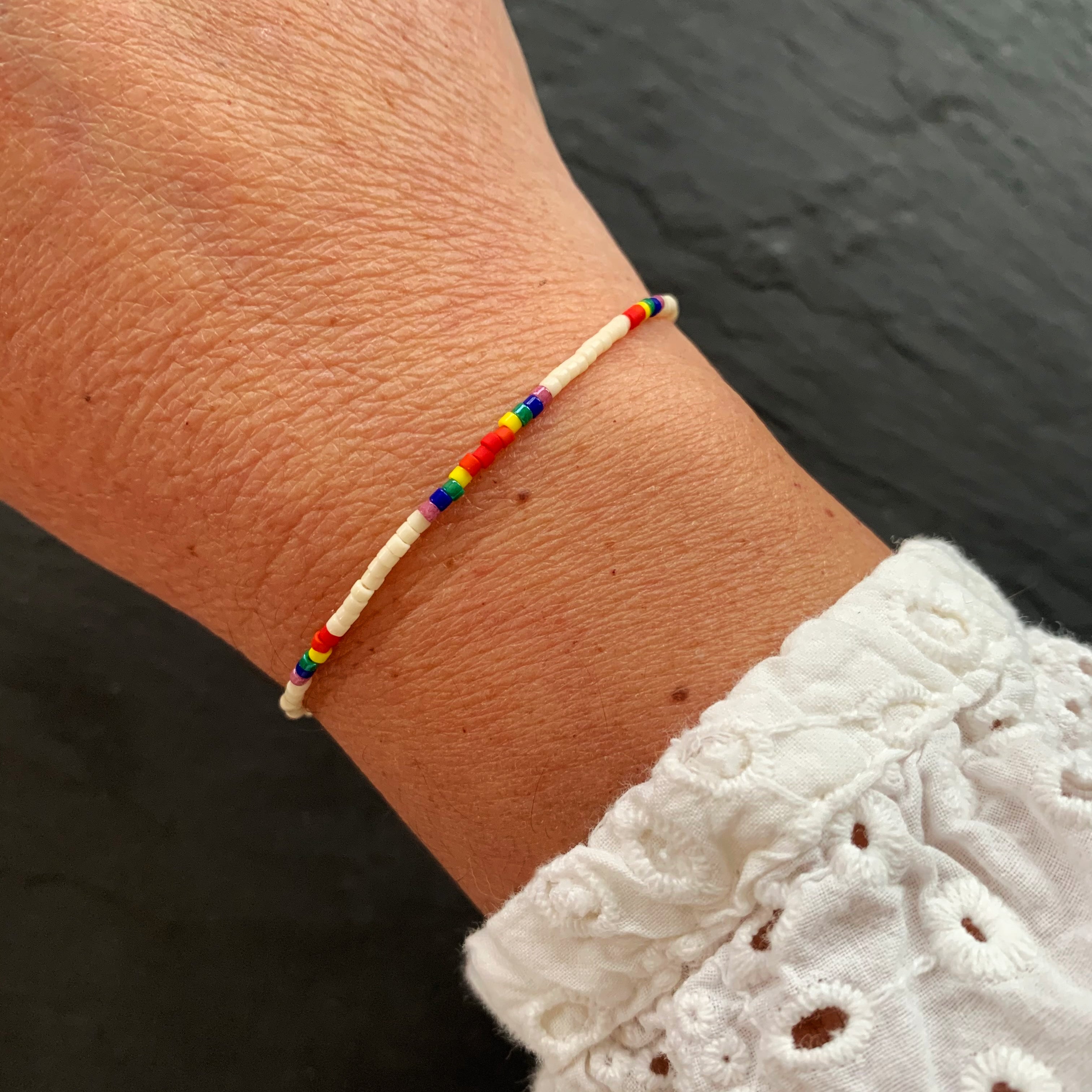 Rainbow Seed Bead Bracelets and Anklets
