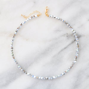 Disco Ball Hematite Gemstone Choker