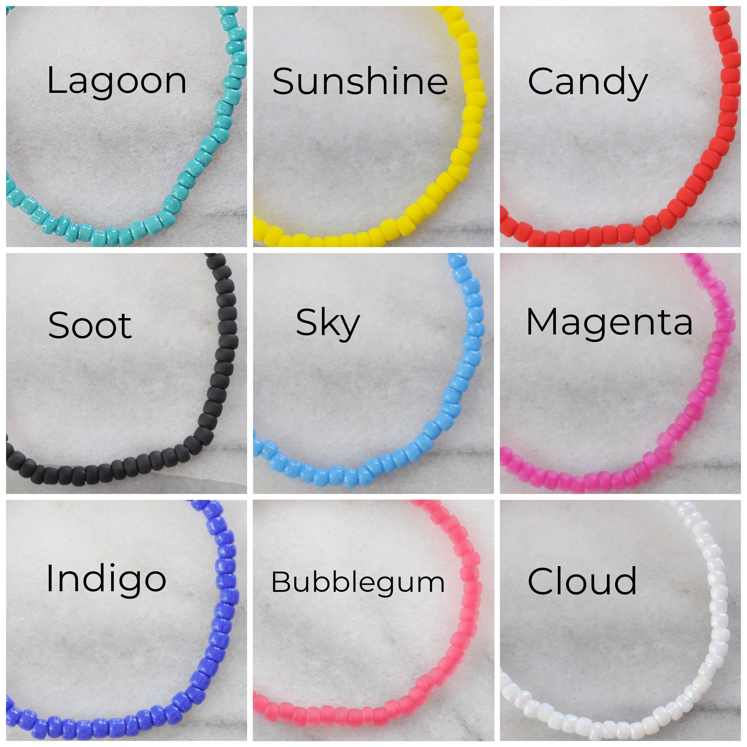 'I LOVE L.A.', 'I LOVE YOU', and 'I Heart' Custom Stretch Bracelets