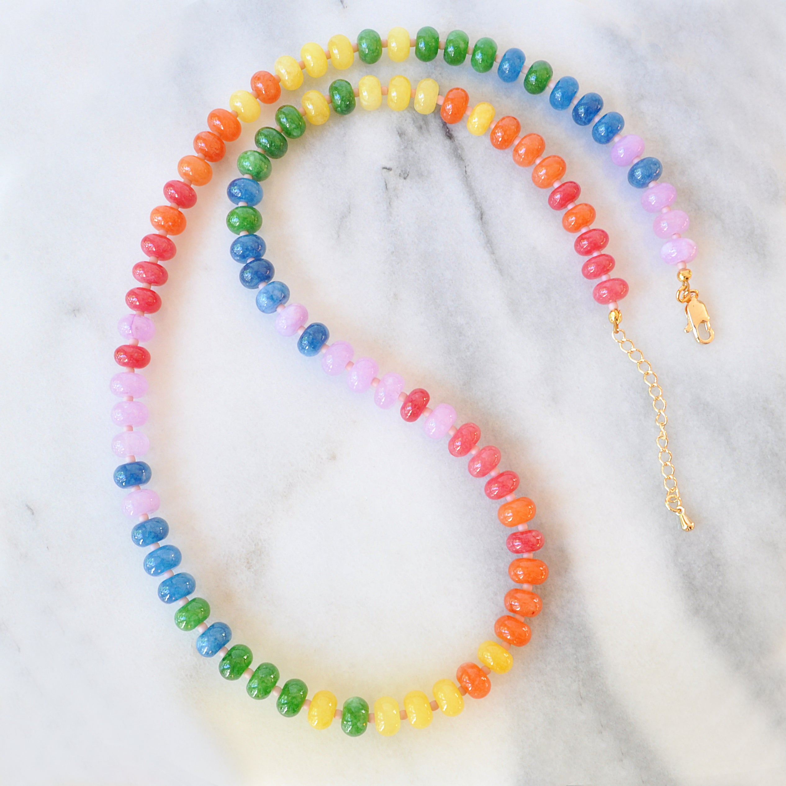 Gemstone Rainbow Juice Necklace