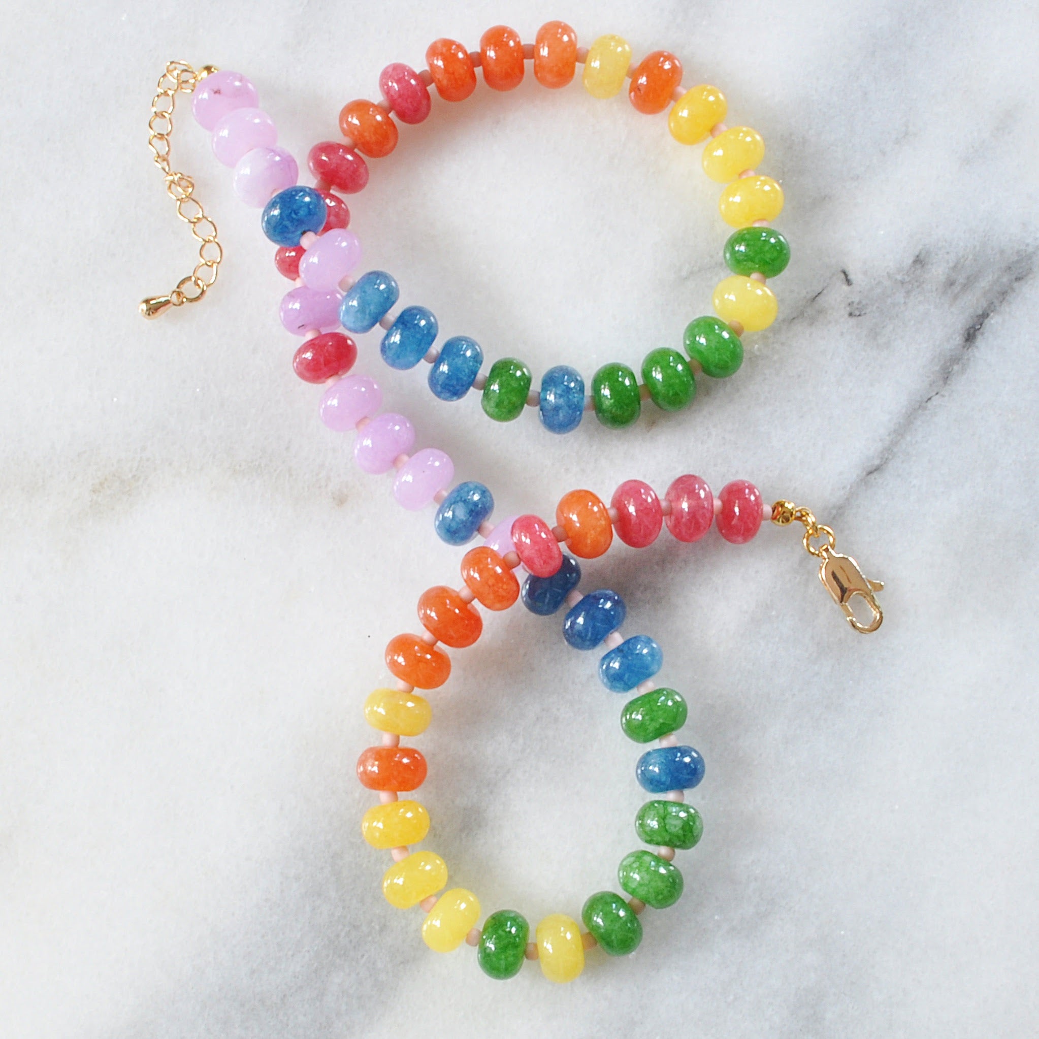 Gemstone Rainbow Juice Necklace