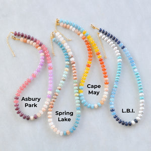 DOWN THE SHORE Multicolored Gemstone Necklaces