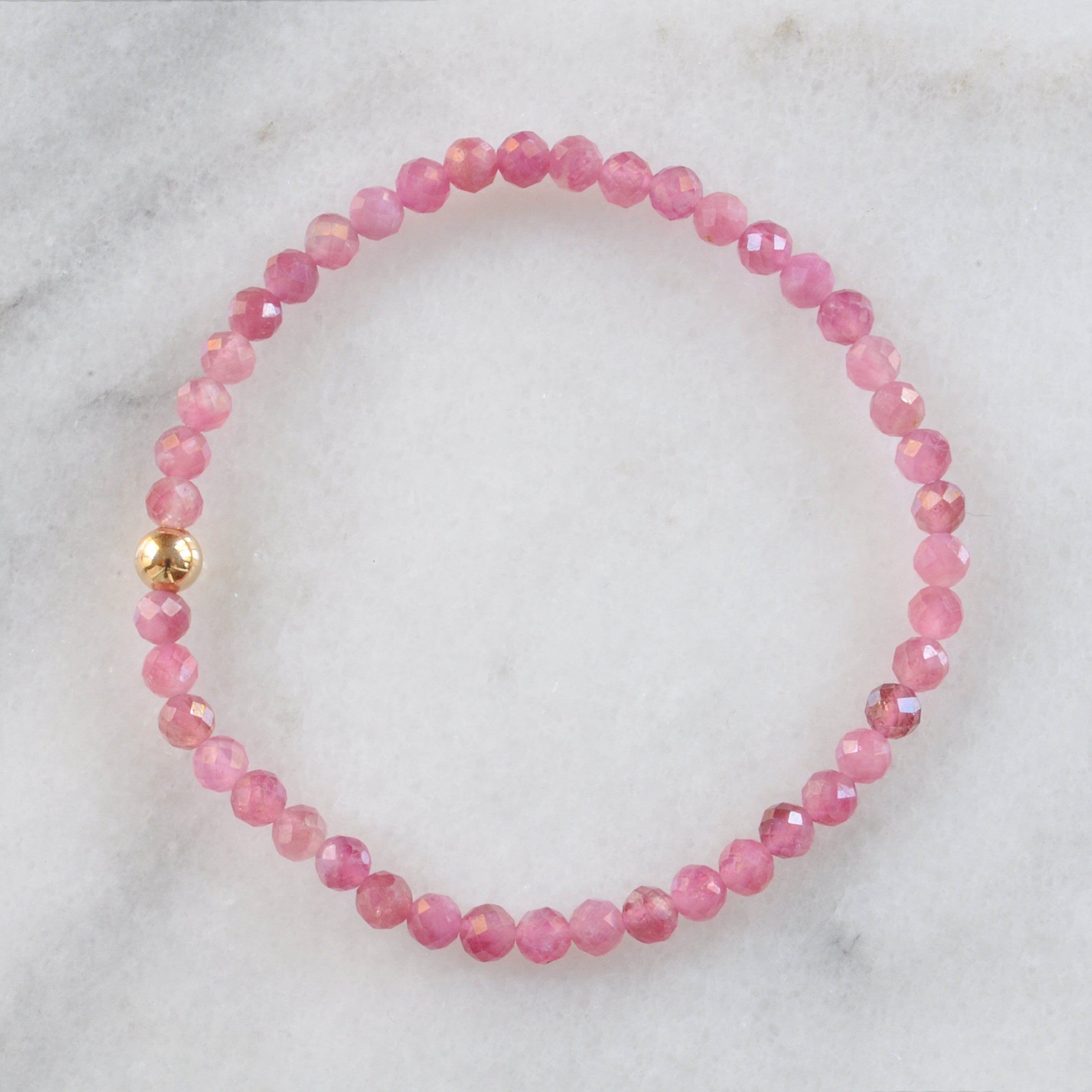 Pink Tourmaline Stretch Bracelet