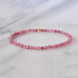 Pink Tourmaline Stretch Bracelet