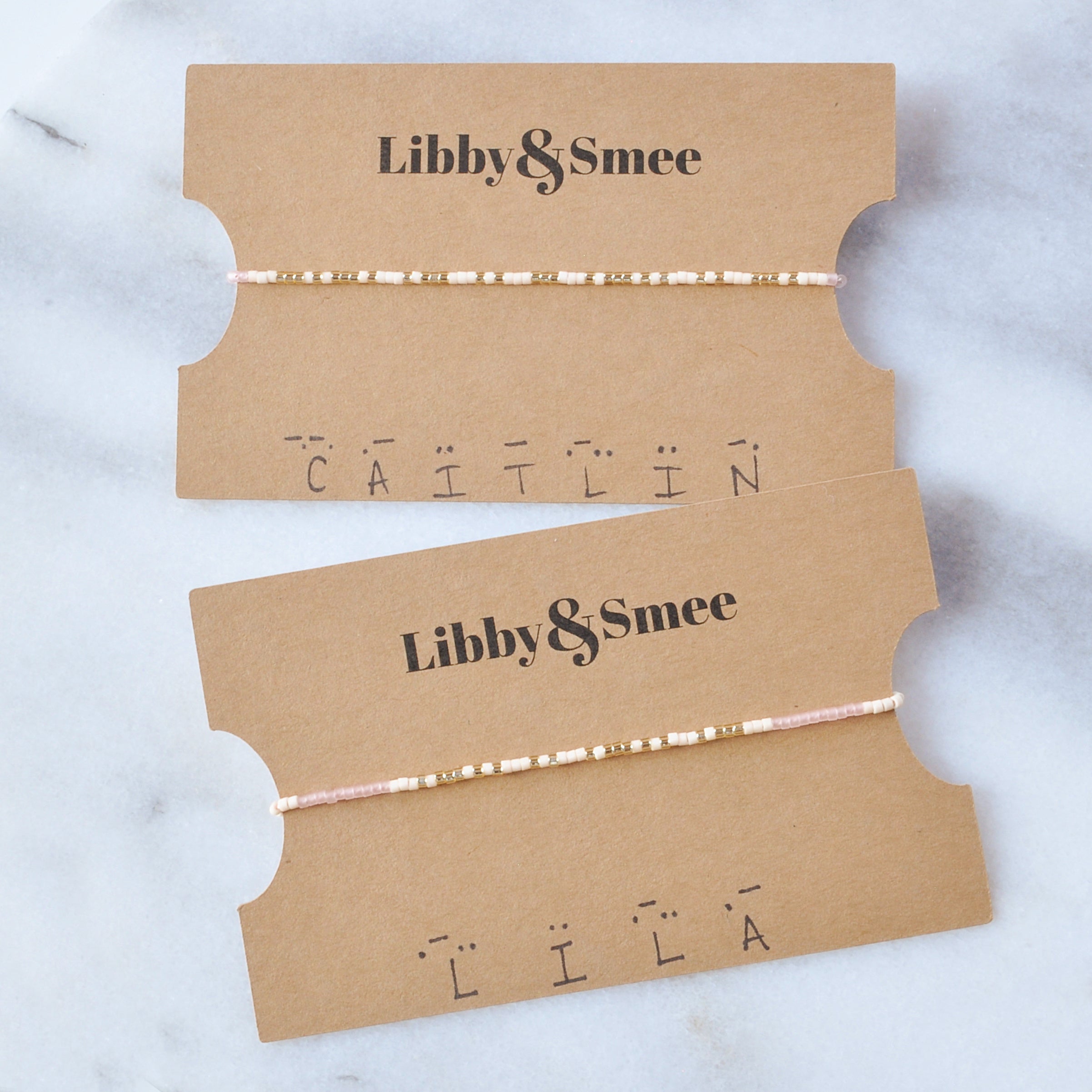 Custom Name Morse Code String Bracelet