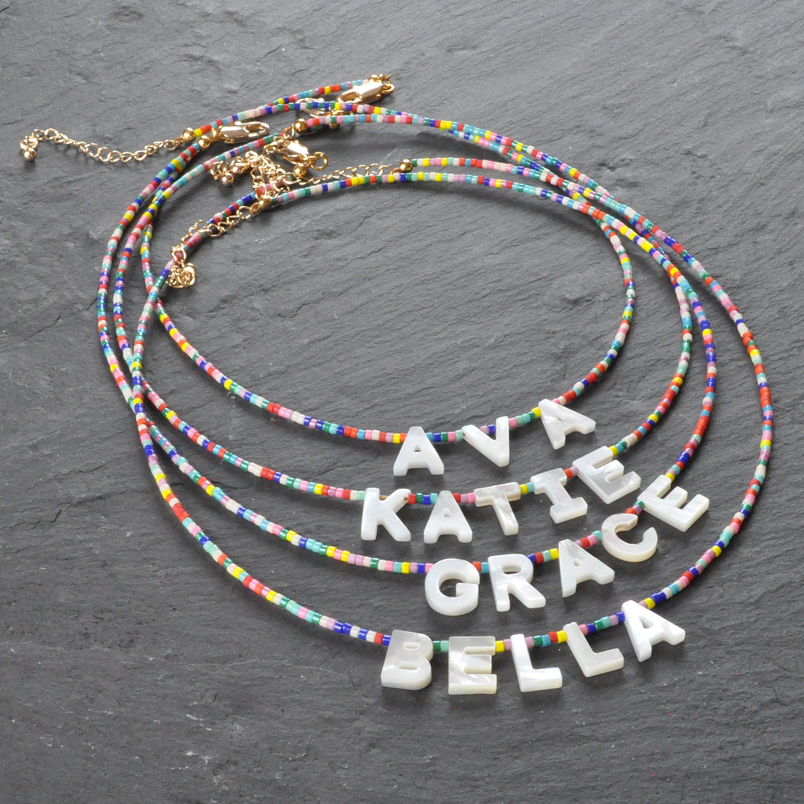 Custom Mother-of-Pearl Name Necklace