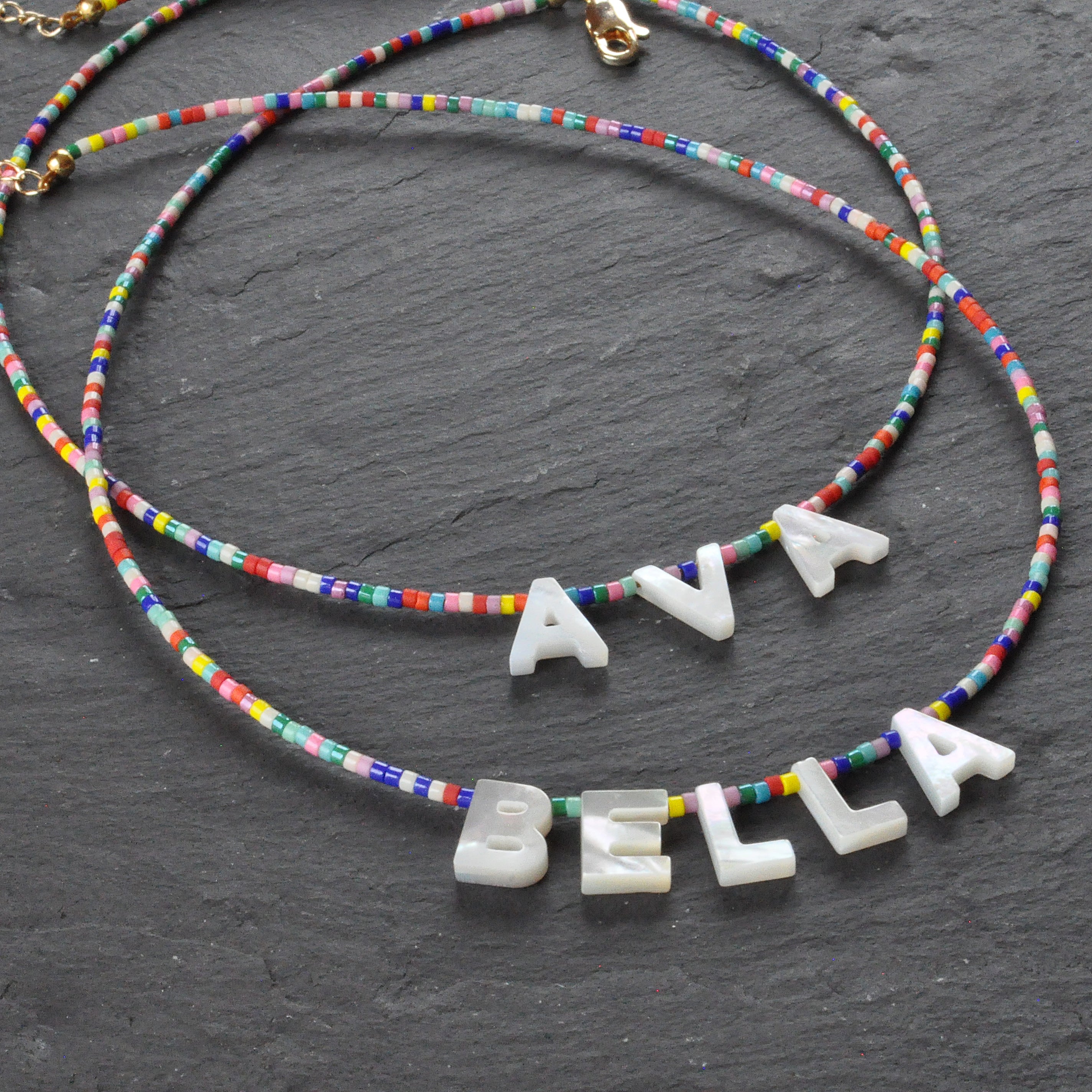 Custom Mother-of-Pearl Name Necklace