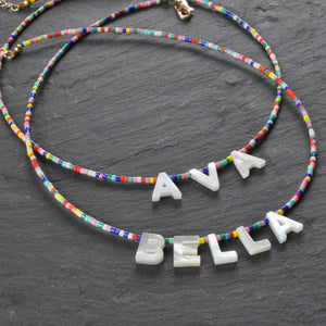 Custom Mother-of-Pearl Name Necklace