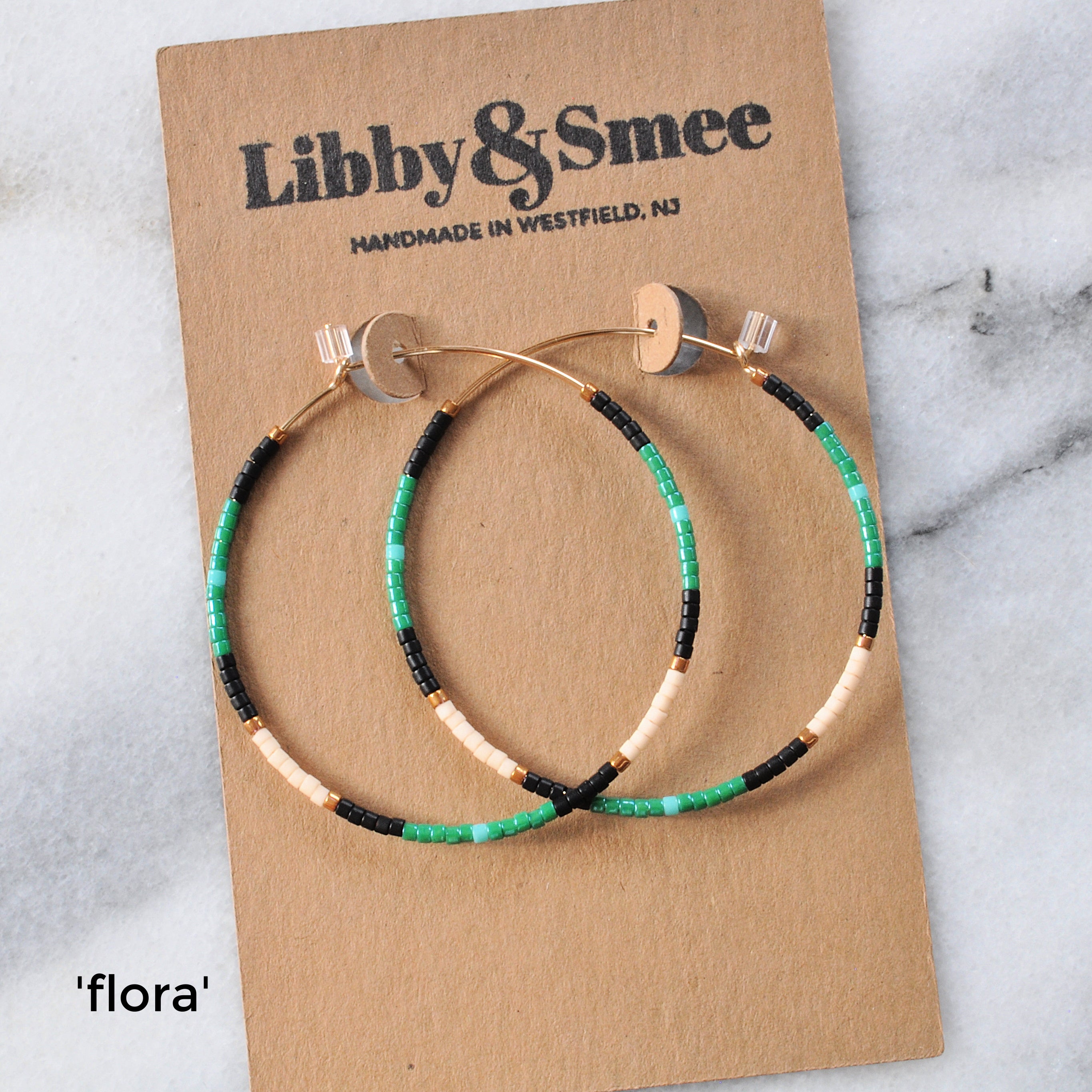 Gold Filled Seed Bead Hoop Earrings
