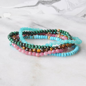 Turquoise Gemstone Stretch Bracelet