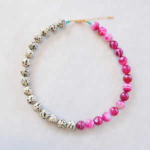 Two-Tone Gemstone Gumball Necklaces