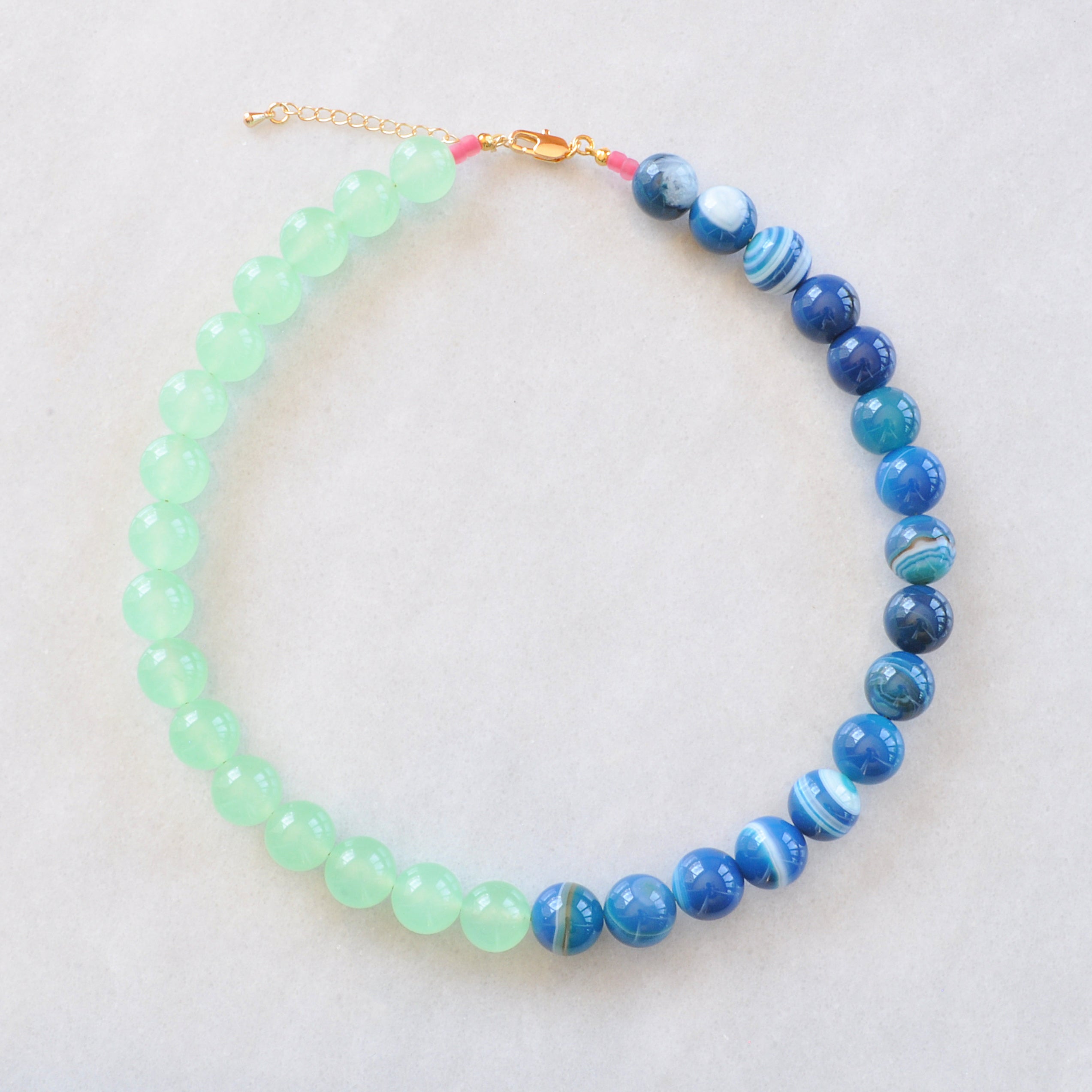 Two-Tone Gemstone Gumball Necklaces