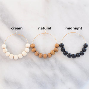 Wood Bead Hoops