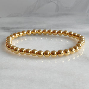 Libby & Smee gold beaded stretch bangle bracelet