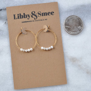 Tiny Gemstone Hoop Earrings
