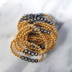 "WESTFIELD" Gold Bead Stretch Bracelet - CLEARANCE