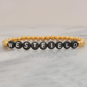 "WESTFIELD" Gold Bead Stretch Bracelet - CLEARANCE