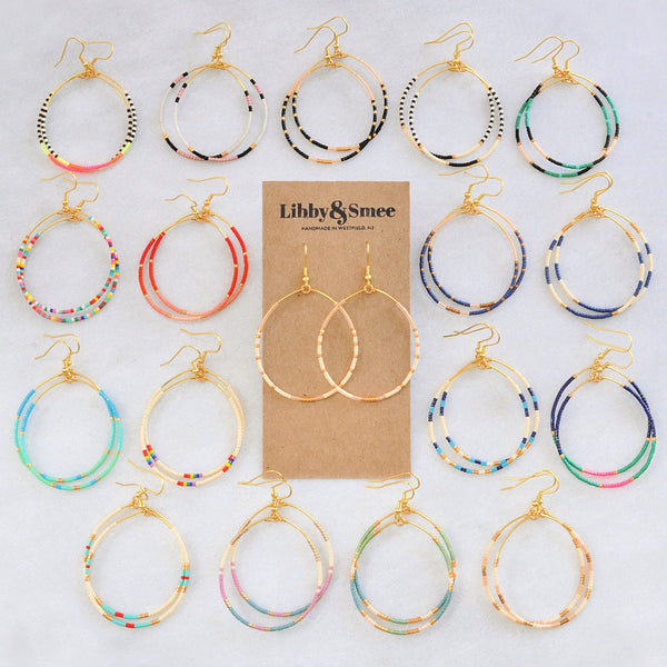 Big Beaded Hoop Earrings Libby Smee