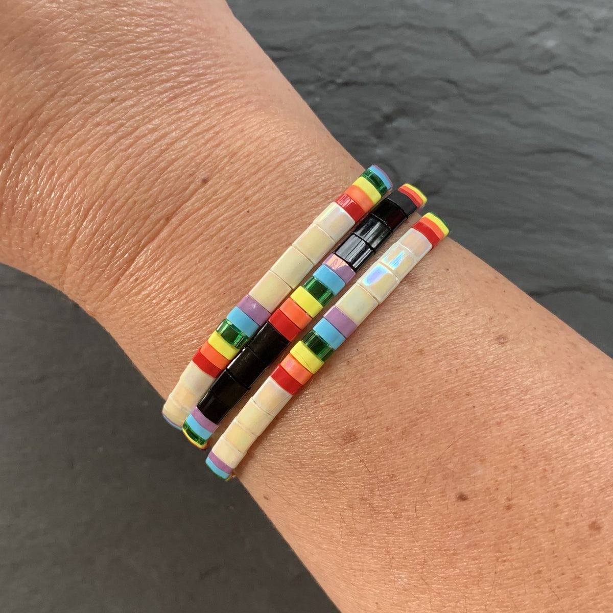 Tile Bracelet Curated Set — RAINBOW SET | Handmade by Libby & Smee