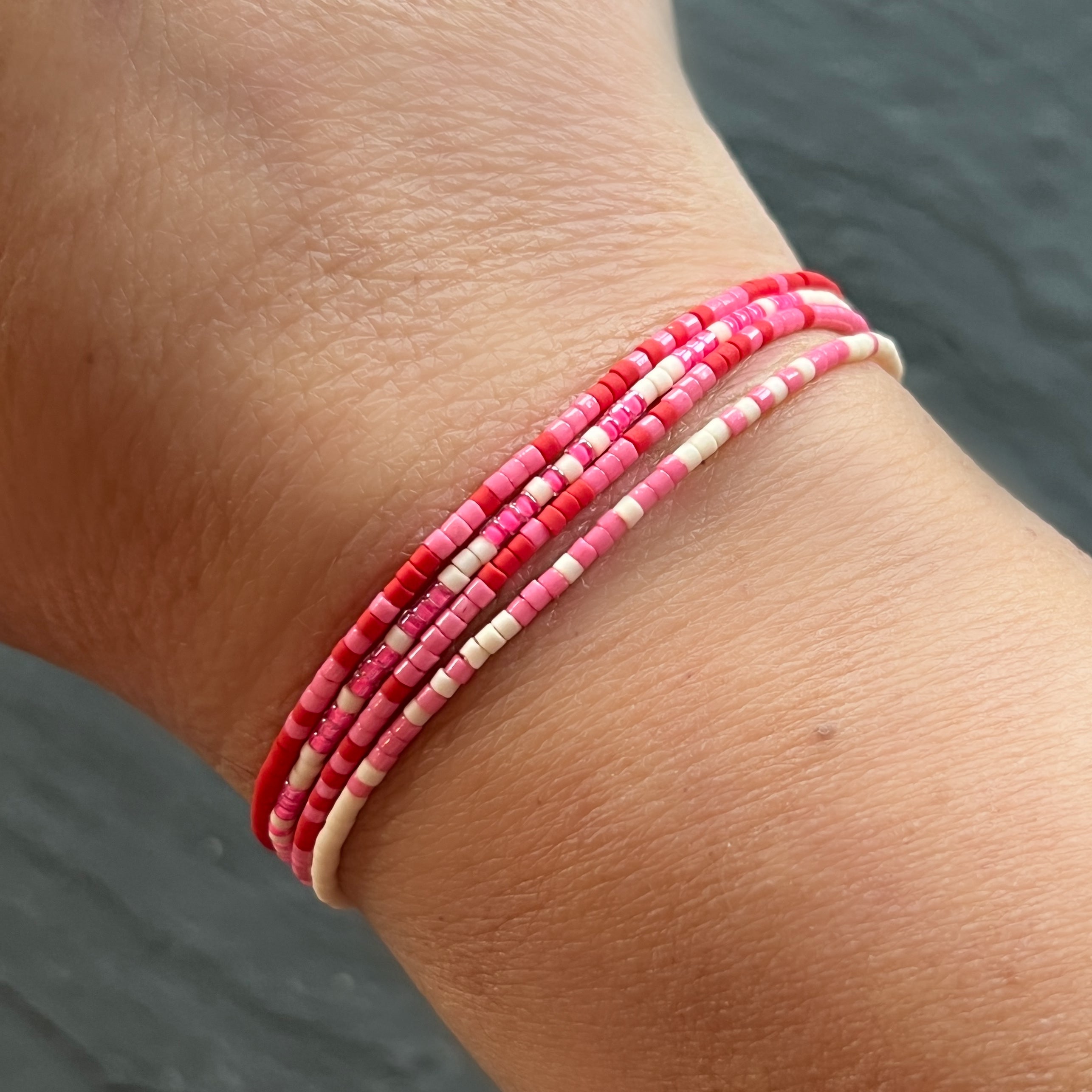 Morse Code Valentine String Bracelet