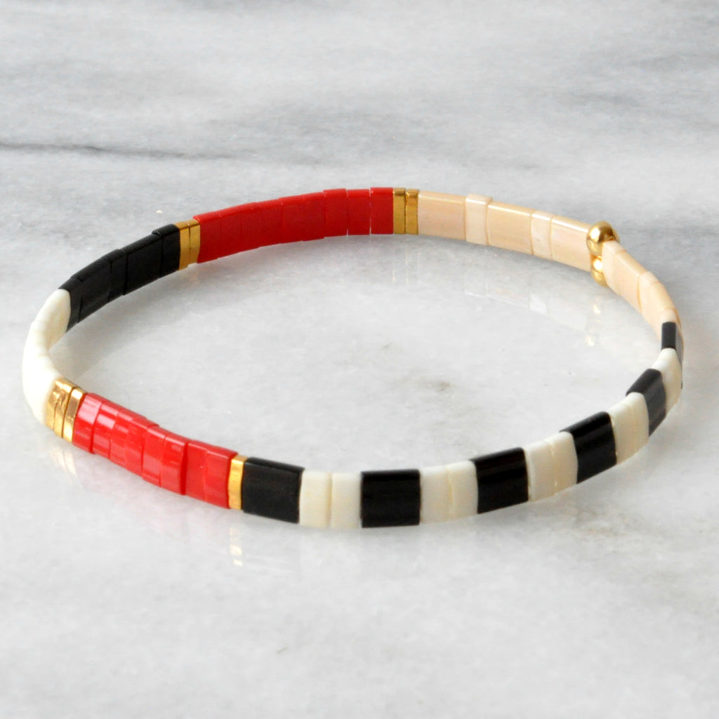 Stretch Tile Bracelet - Graphic | Handmade by Libby & Smee