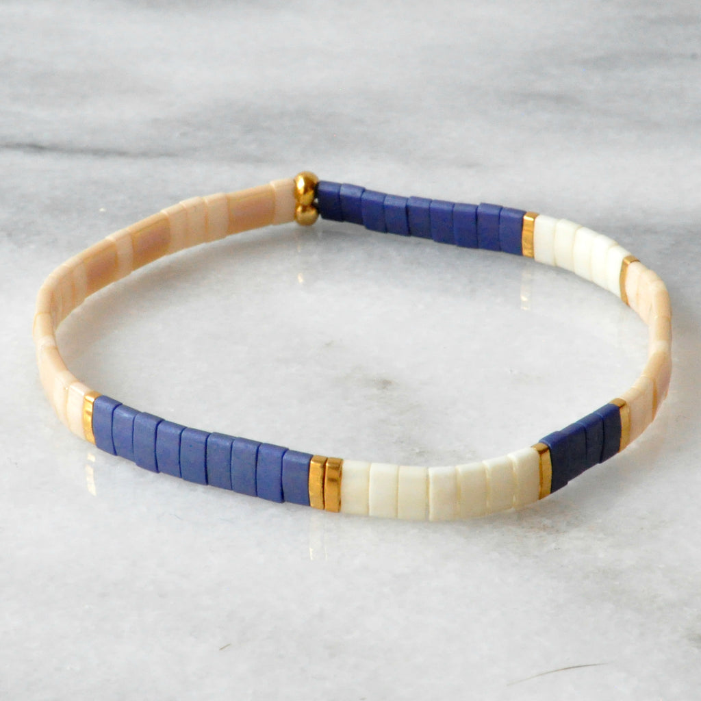 Libby & Smee stretch tile bracelet in Nautical