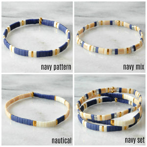 Tile Bracelet Curated Set - NAVY SET