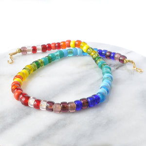 Rainbow Pony Bead Necklace