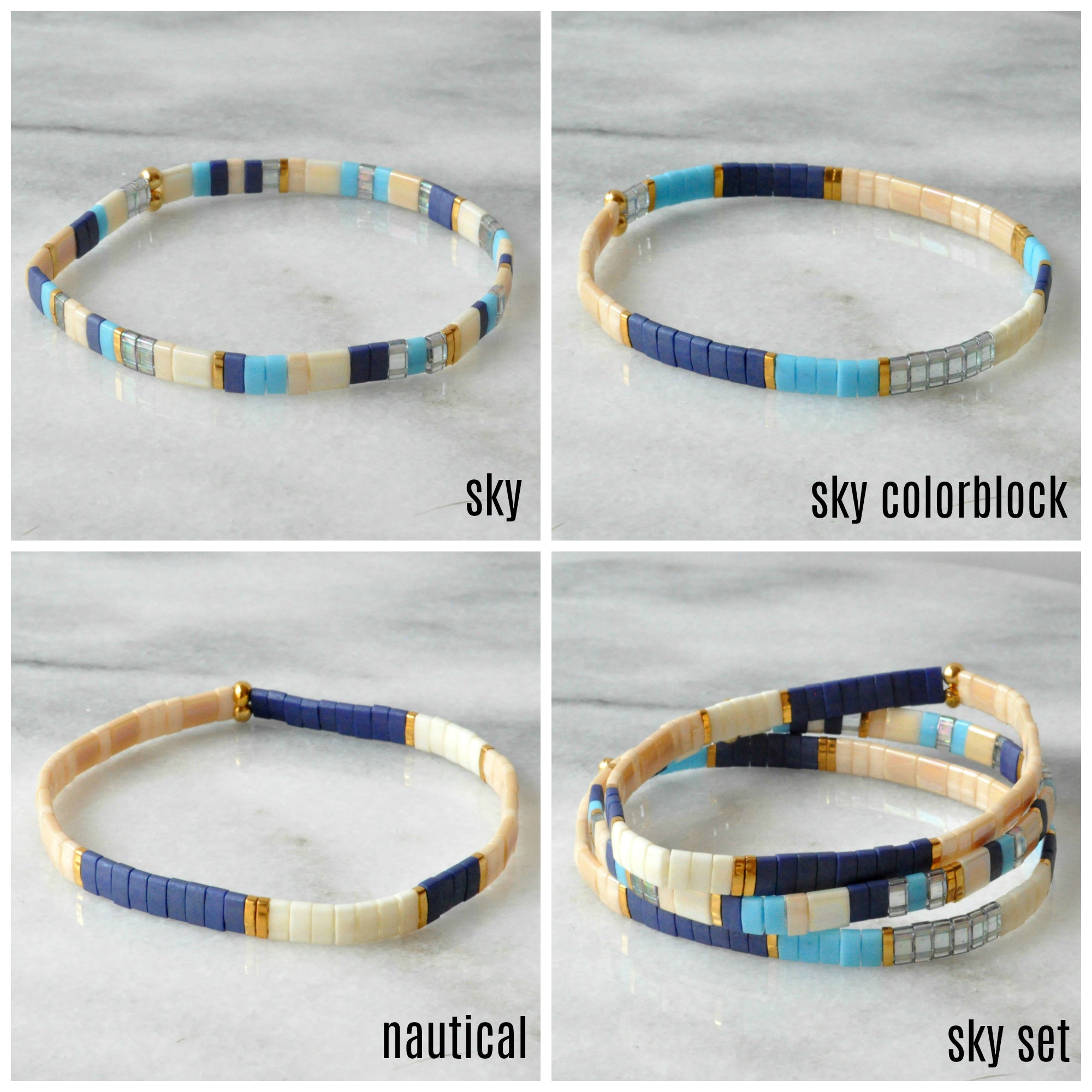 Tile Bracelet Curated Set - SKY SET