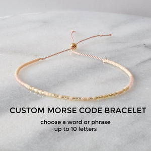 Custom Morse Code String Bracelet