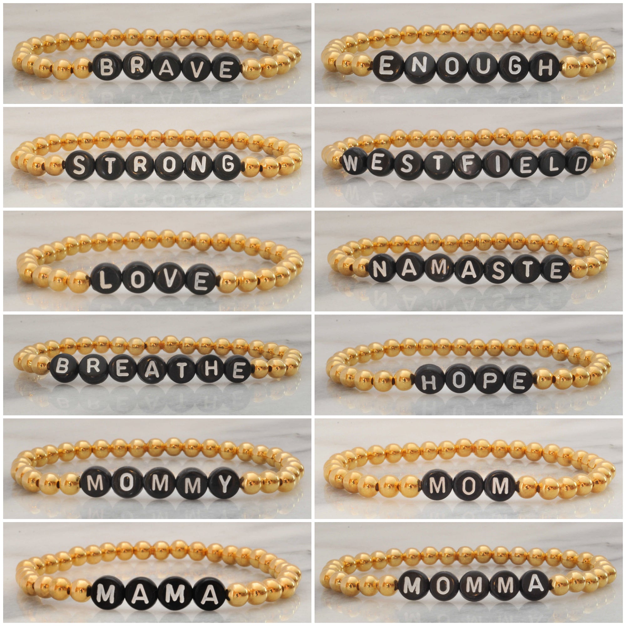 Custom Gold Bead Bracelet
