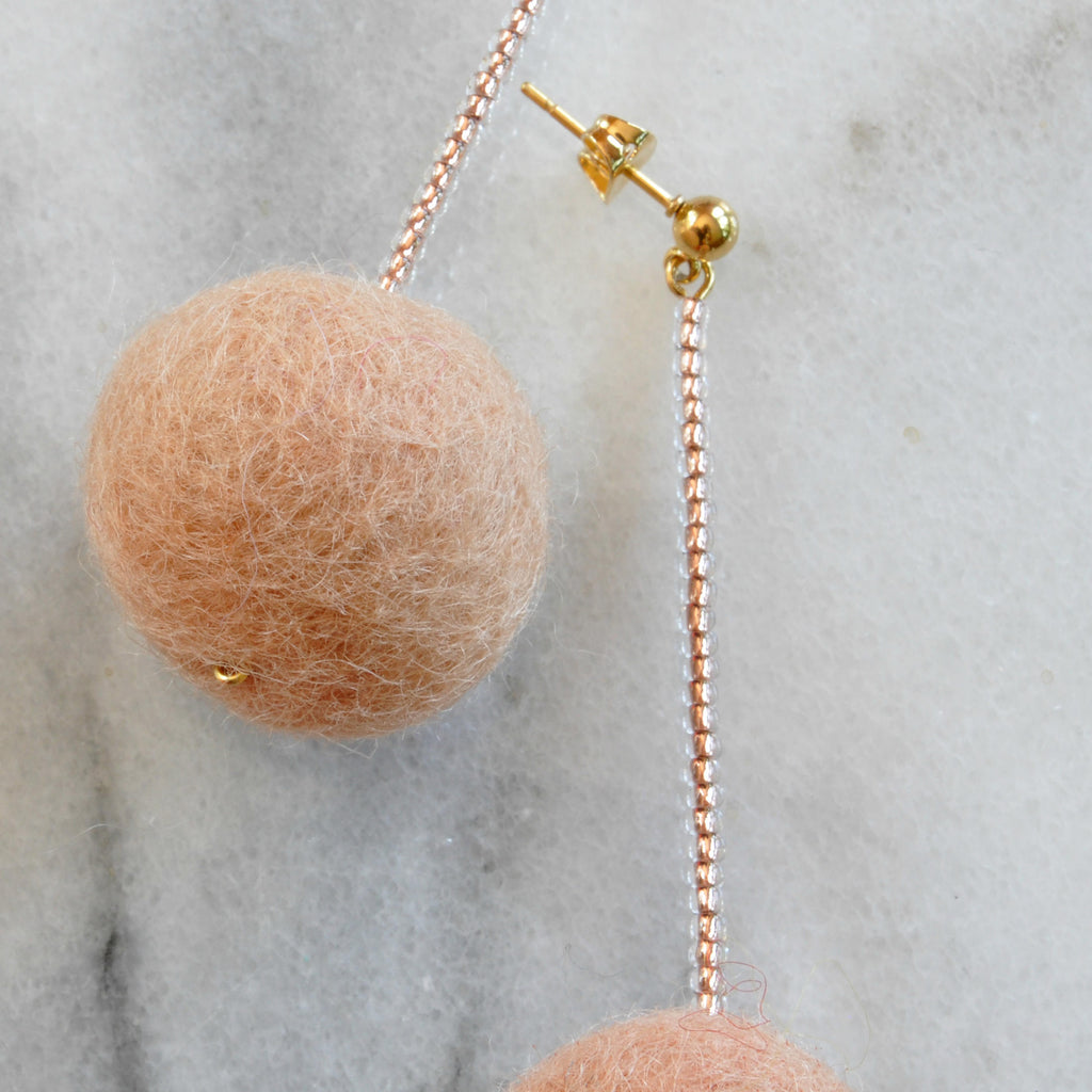 Libby & Smee Blush Earrings Close Up
