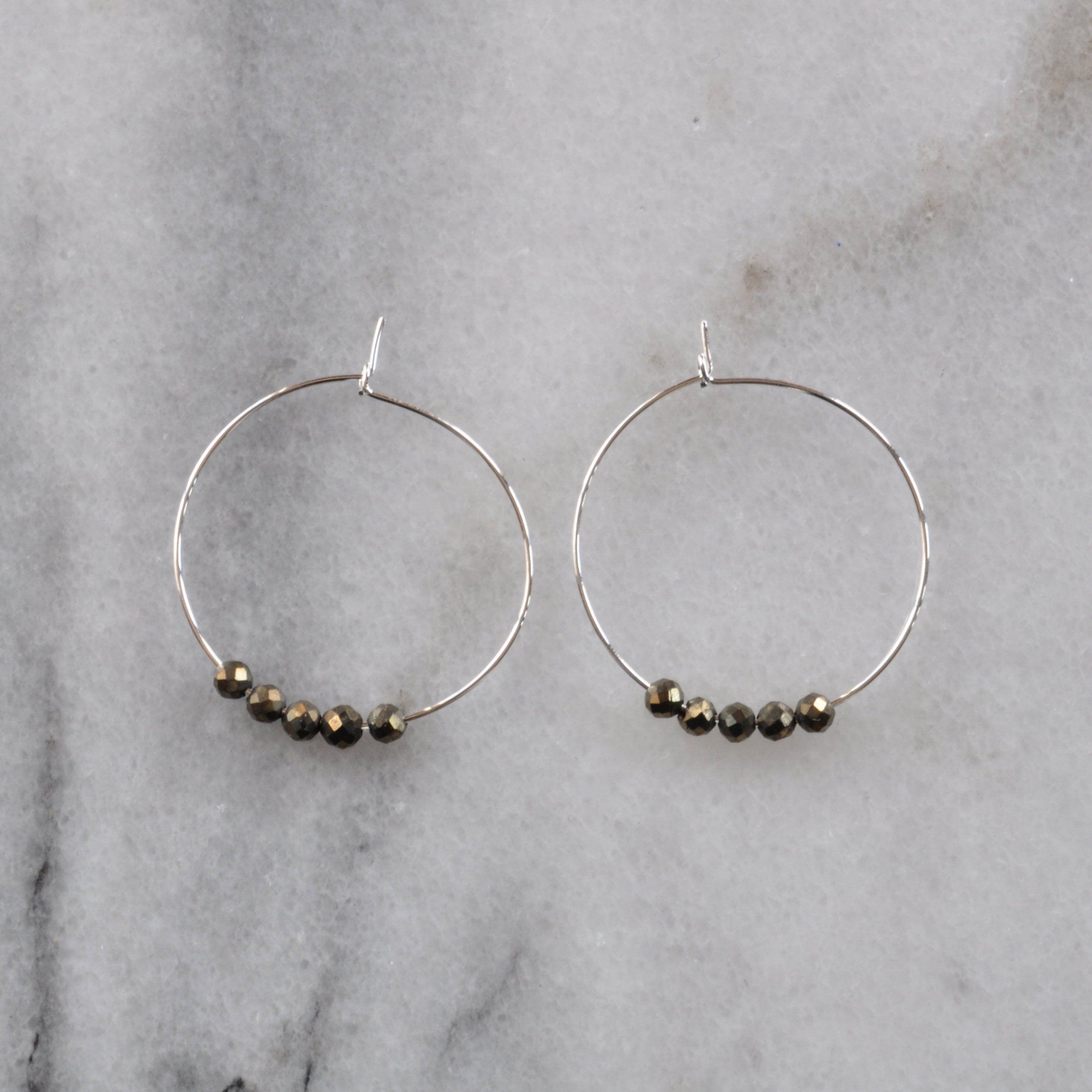 Pyrite Emmeline Hook Earrings