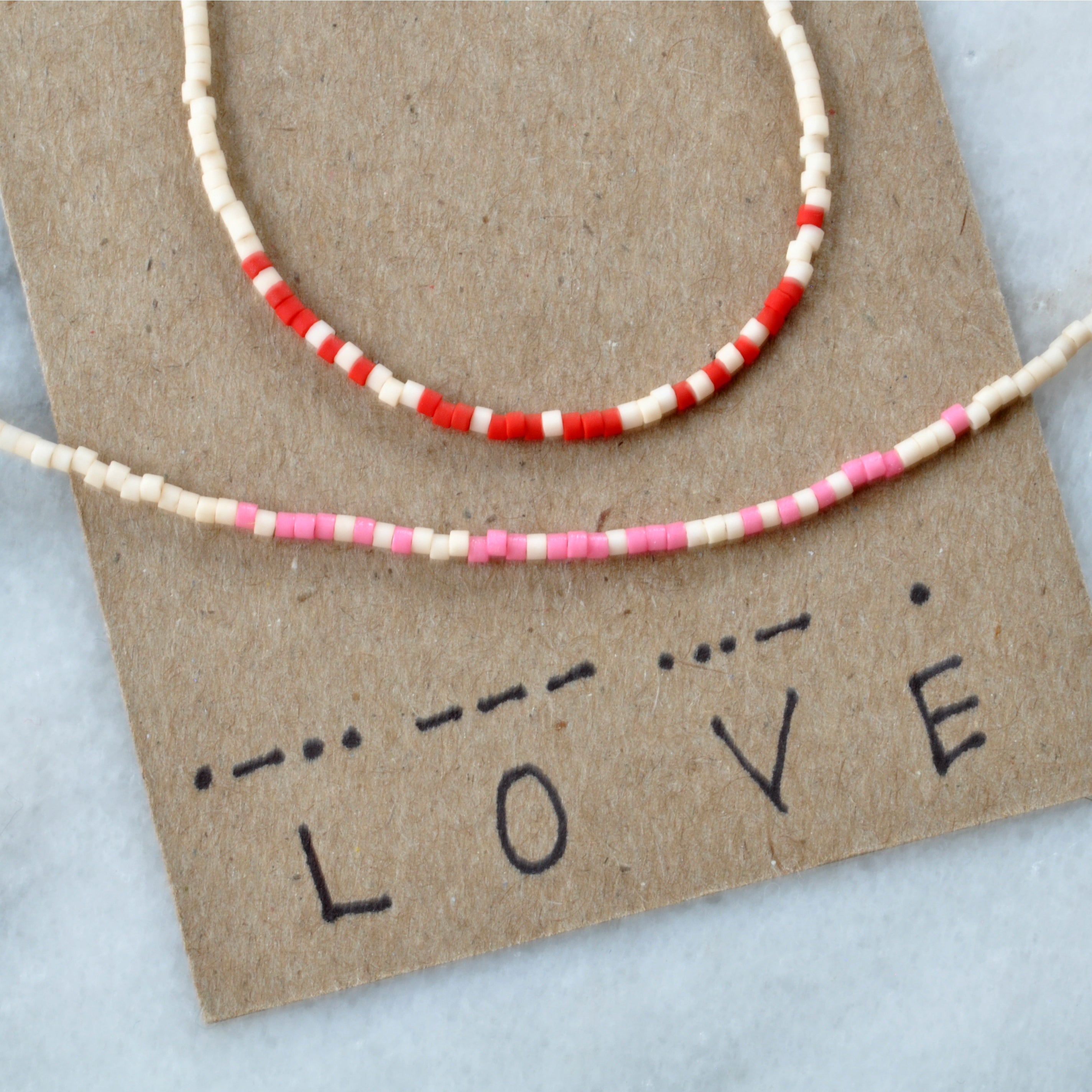 LOVE Morse Code Bracelet | Handmade by Libby & Smee