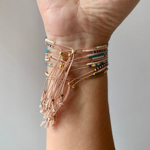Beaded String Bracelet — NOIR