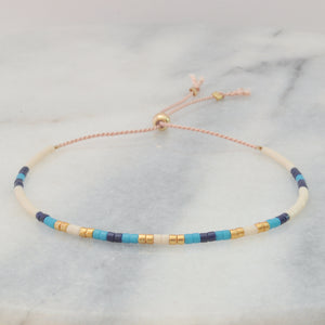 Beaded String Bracelet — PORCELAIN