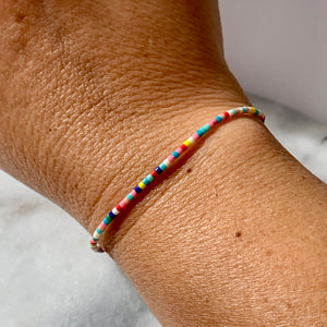 Rainbow Beaded Friendship Bracelet