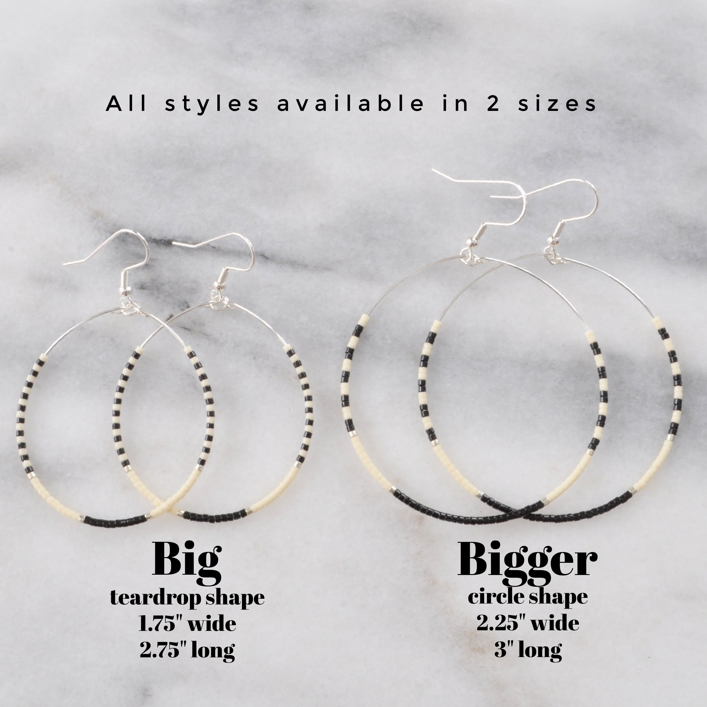 Silver Seed Bead Hoop Earrings | Libby & Smee