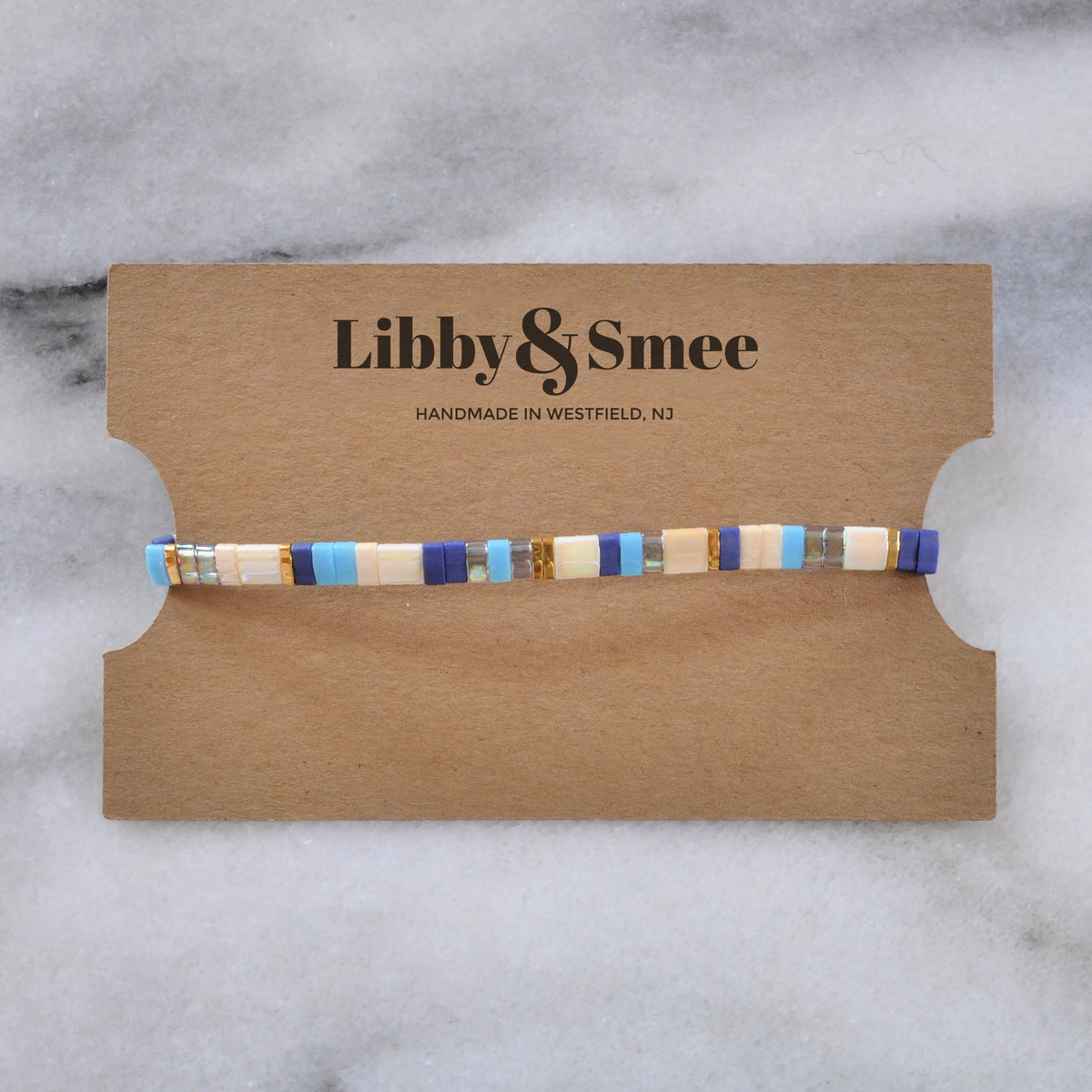 Stretch Tile Bracelet - Sky | Handmade by Libby & Smee