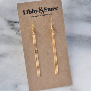 Gold Chain Earrings  Handmade by Libby & Smee